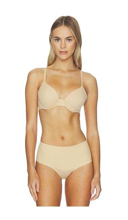 spanx supersmooth brava lightly lined bra in tan. - size 34b (also in 34c, 34dd, 36b)