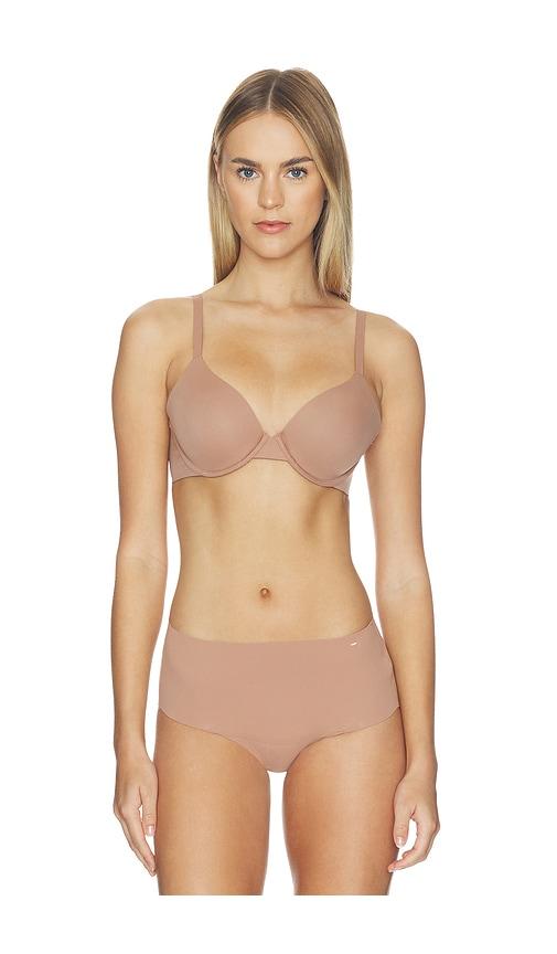 spanx supersmooth brava push-up bra in brown. - size 34b (also in 36b, 34c, 34dd)