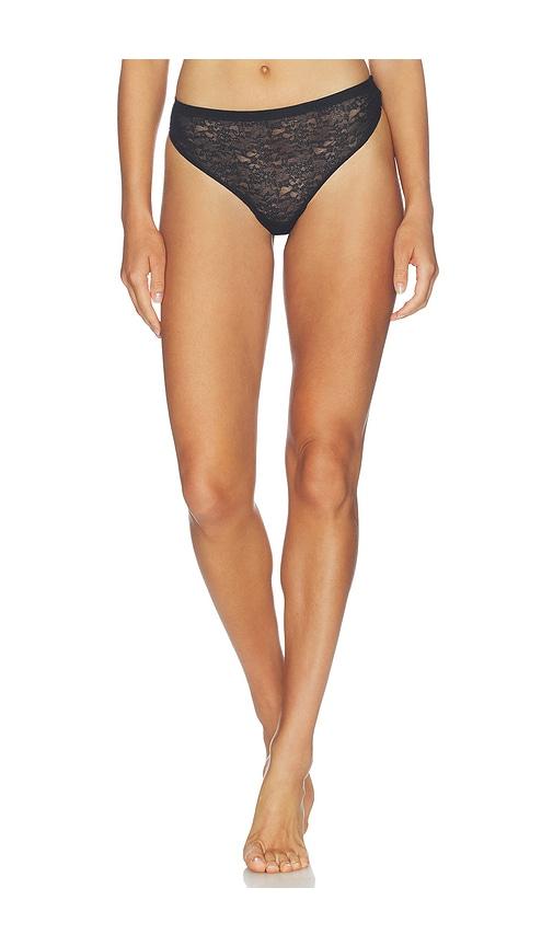 spanx supersmooth day to date night thong in black. - size 1x (also in xs, s, m, l, xl)