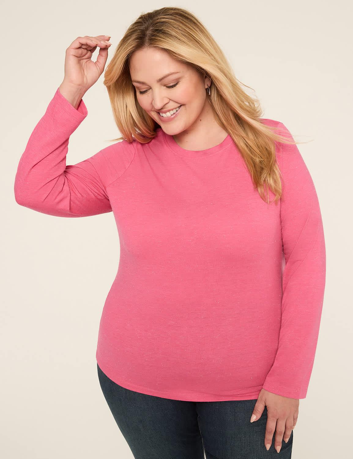 sparkle long-sleeve layering tee