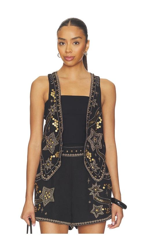 spell night sky vest in black. - size l (also in s, xs, m)