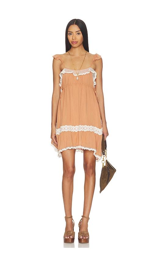 spell poison peach mini dress in peach. - size s (also in xs)