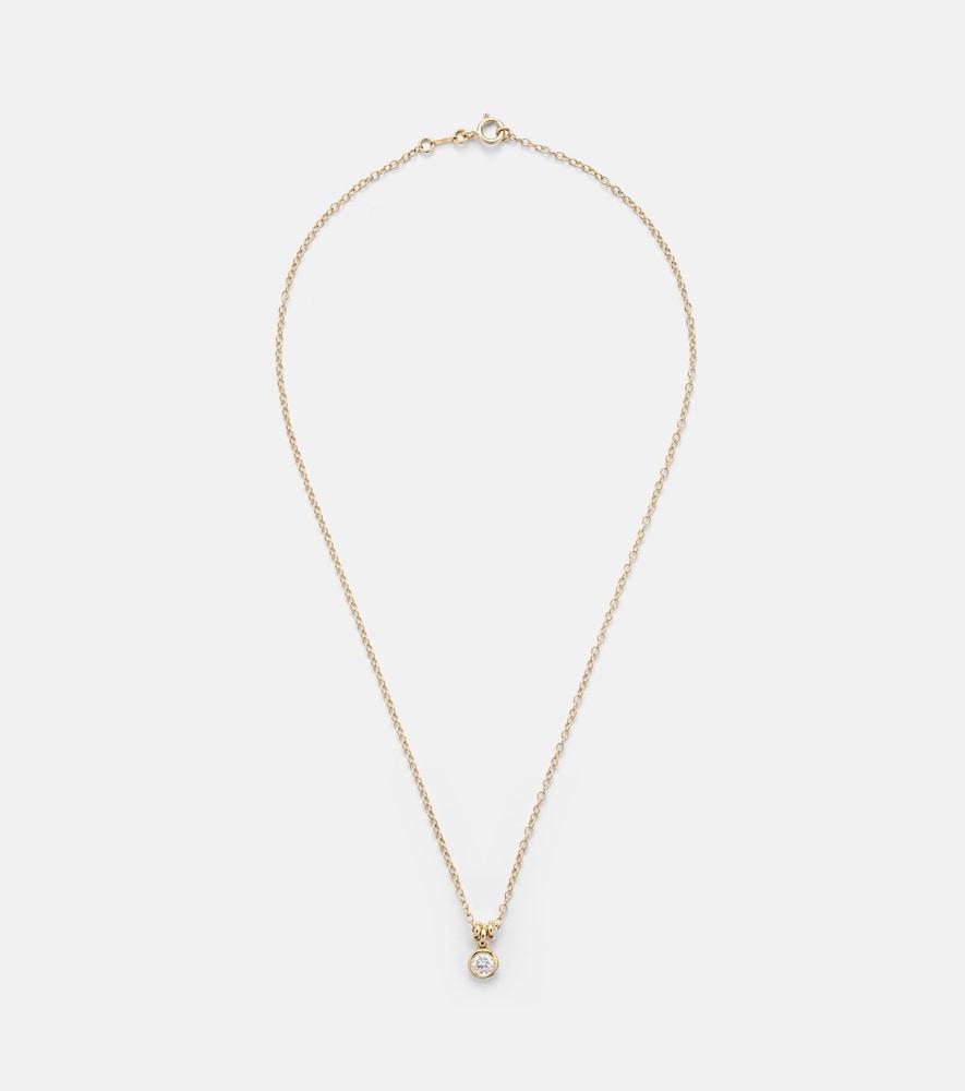 spinelli kilcollin amirah 18kt gold pendant necklace with diamonds