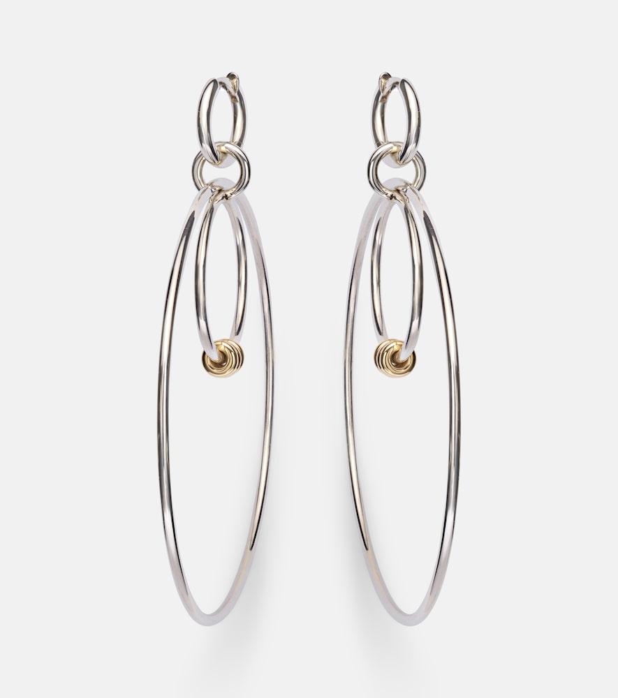spinelli kilcollin echo sterling silver and 18kt gold hoop earrings
