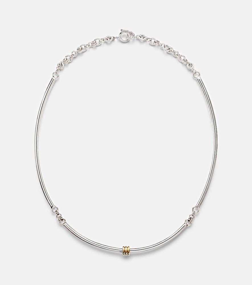 spinelli kilcollin helio tria sterling silver and 18kt gold necklace