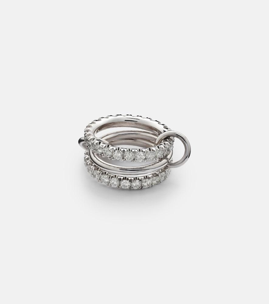 spinelli kilcollin juno 18kt white gold ring with diamonds