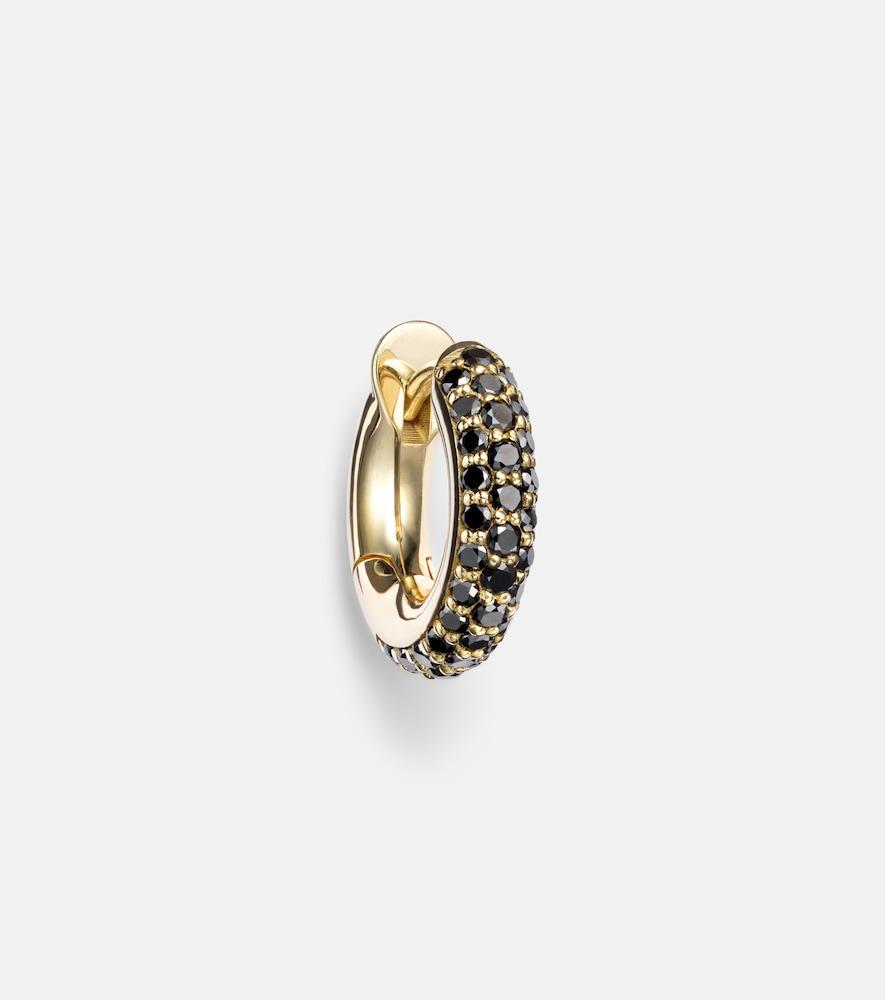 spinelli kilcollin macro hoop 18kt yellow gold single earring with diamonds