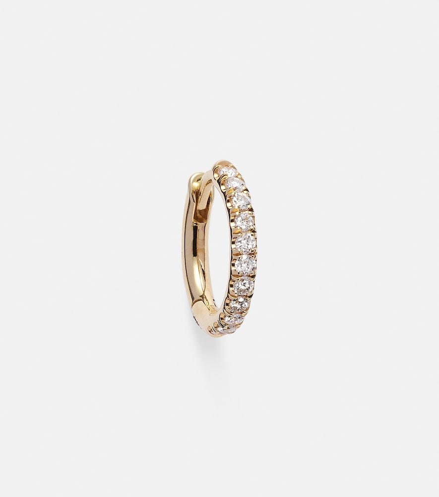 spinelli kilcollin micro hoop pavé 18kt gold single earring with diamond
