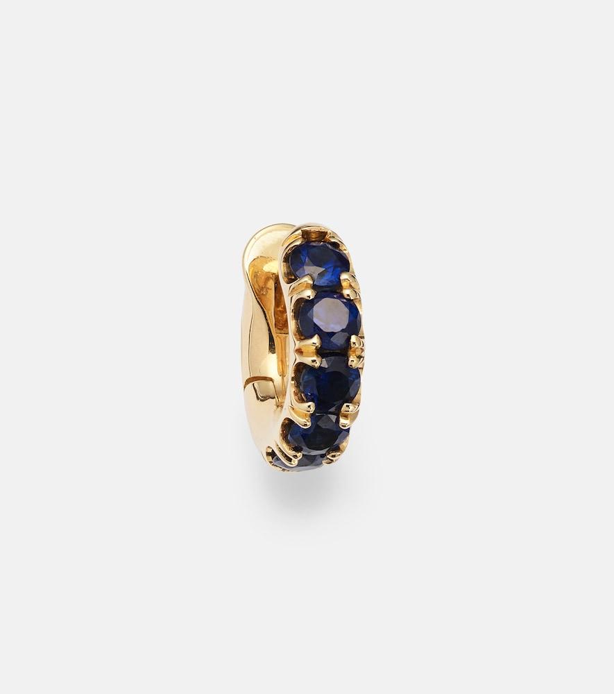 spinelli kilcollin mini macro hoop 18kt yellow gold single earring with sapphires