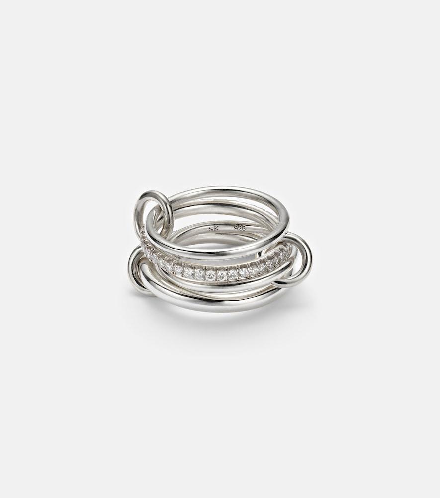 spinelli kilcollin nimbus sterling silver ring with diamonds