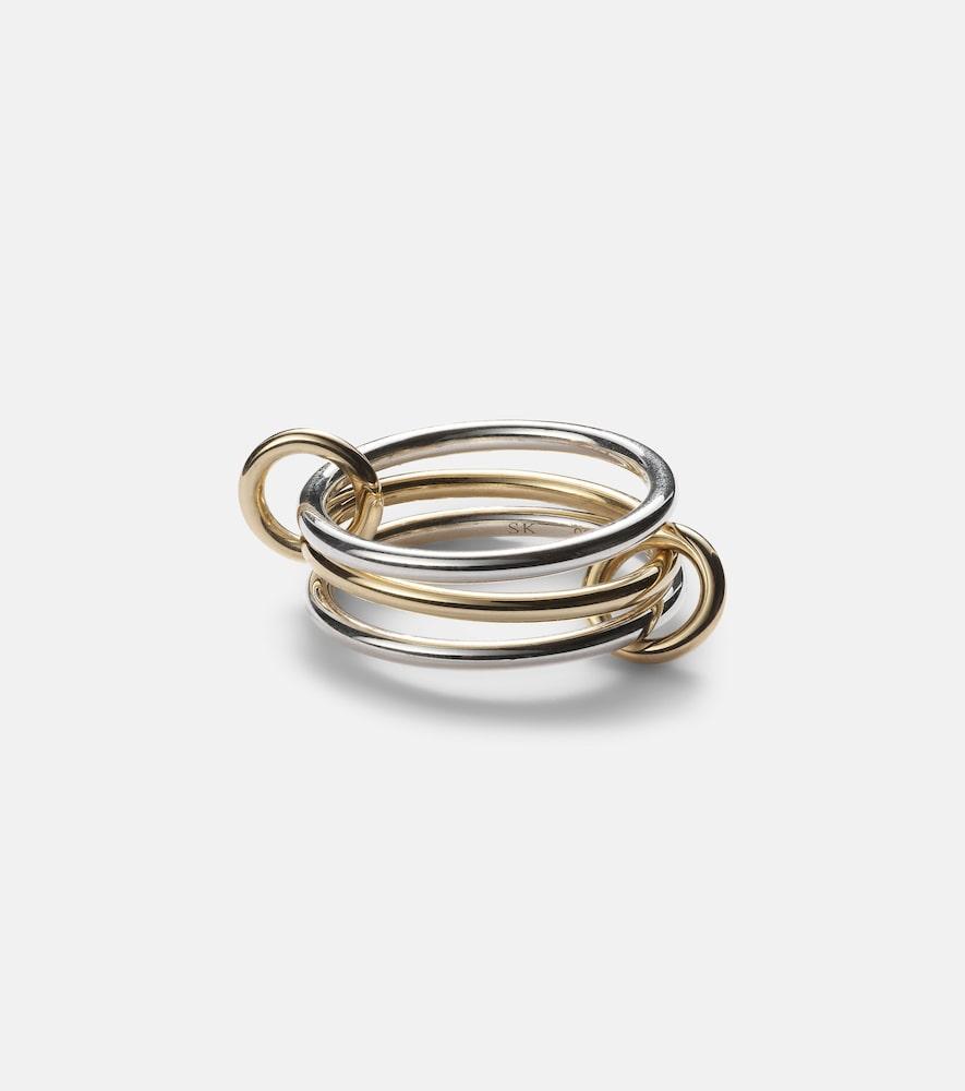 spinelli kilcollin solarium 18kt yellow gold and sterling silver linked rings