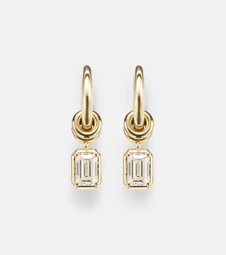 spinelli kilcollin zahra 18kt gold hoop earrings with diamonds
