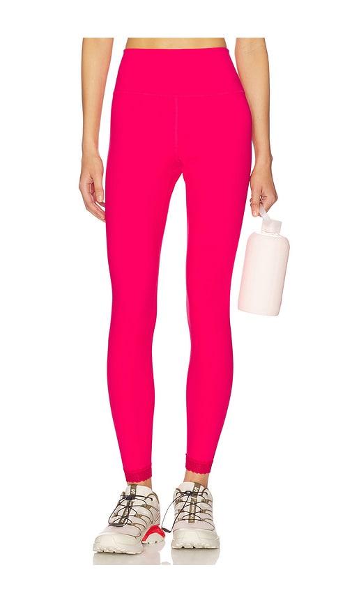 spiritual gangster lotus lace legging in pink. - size l (also in s, xs, m, xl)