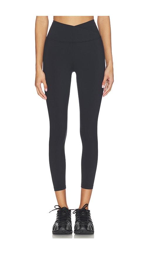 spiritual gangster wrap front dream tech eco legging in black. - size m (also in xs)