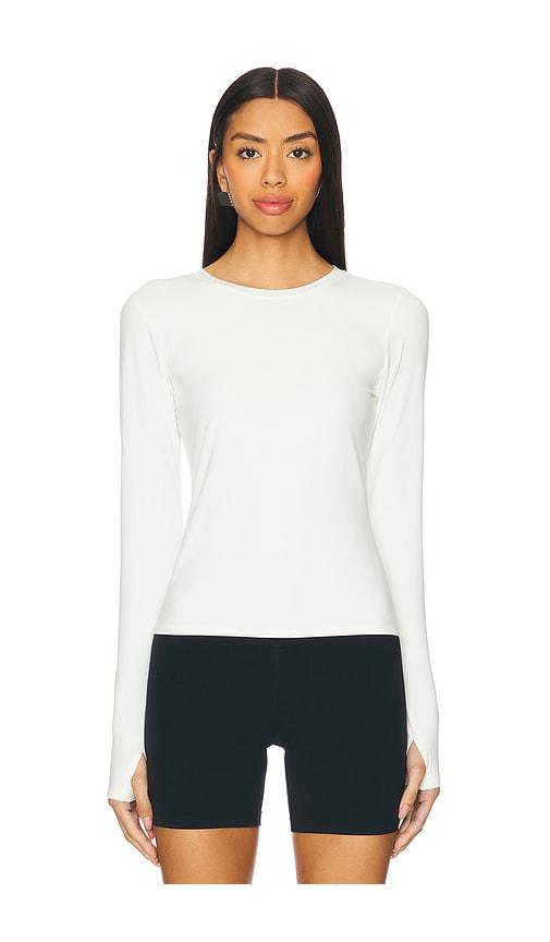 splits59 airweight lite long sleeve top in white. - size m (also in xs)