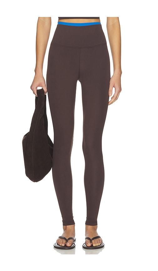 splits59 dual high waist airweight 7/8 legging in chocolate. - size l (also in xs, m, xl)