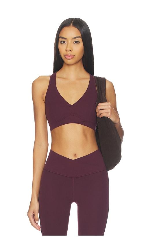 splits59 mia rigor sports bra in wine. - size l (also in xs, m, xl)