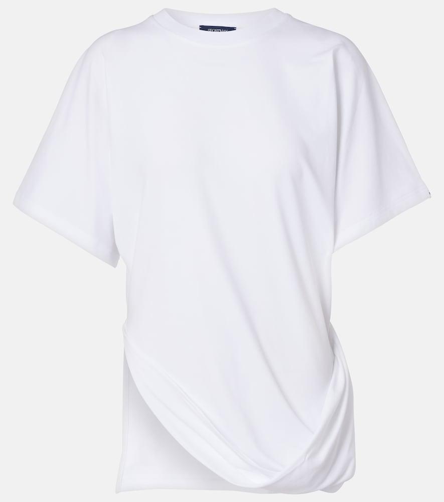 sportmax keras asymmetric cotton-blend t-shirt