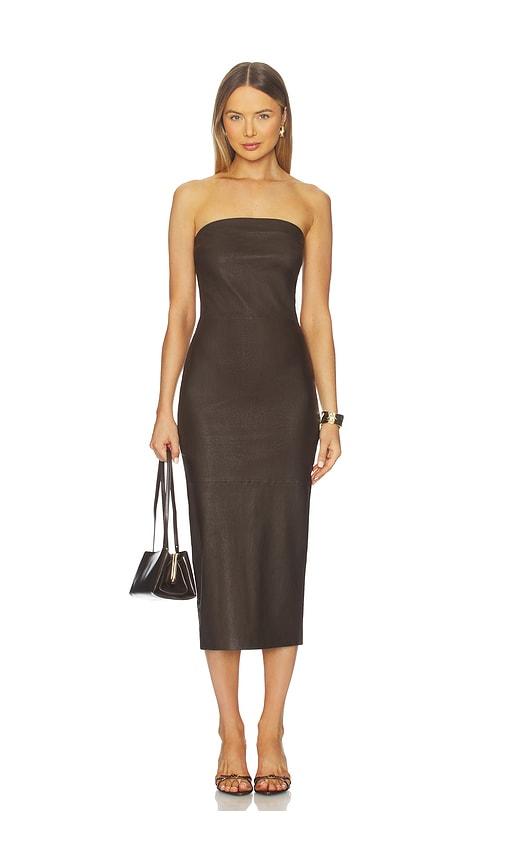 sprwmn tube dress in chocolate. - size l (also in m)