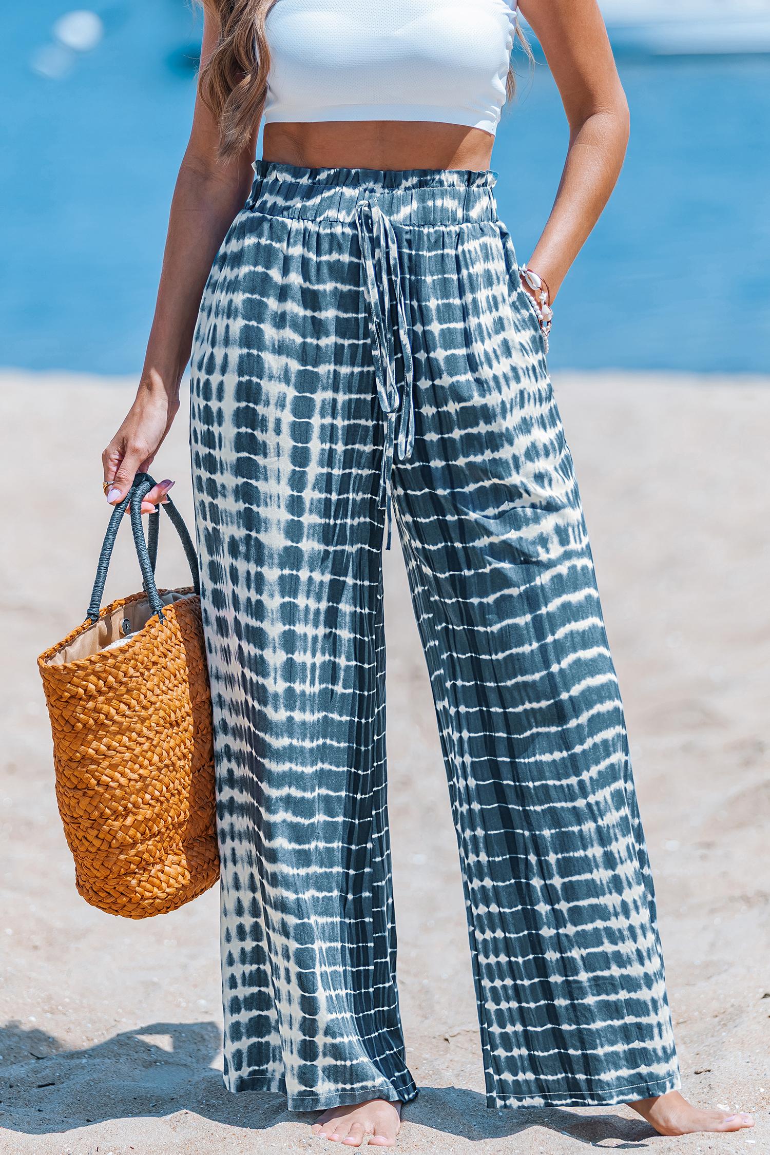 spun sugar tie-dye pants - l