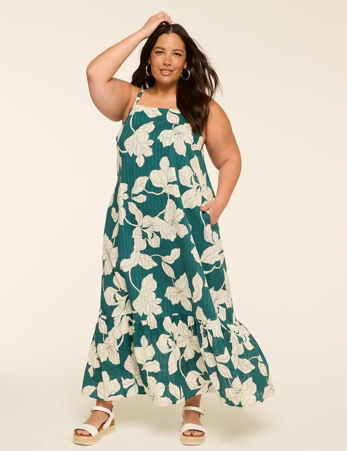 square-neck maxi dress