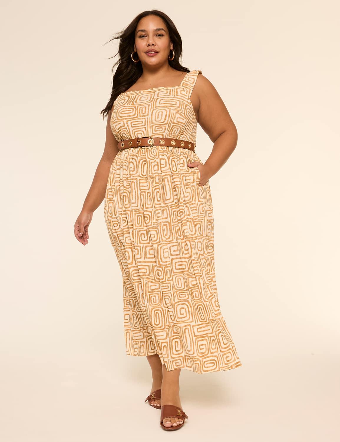 square-neck tank maxi dress