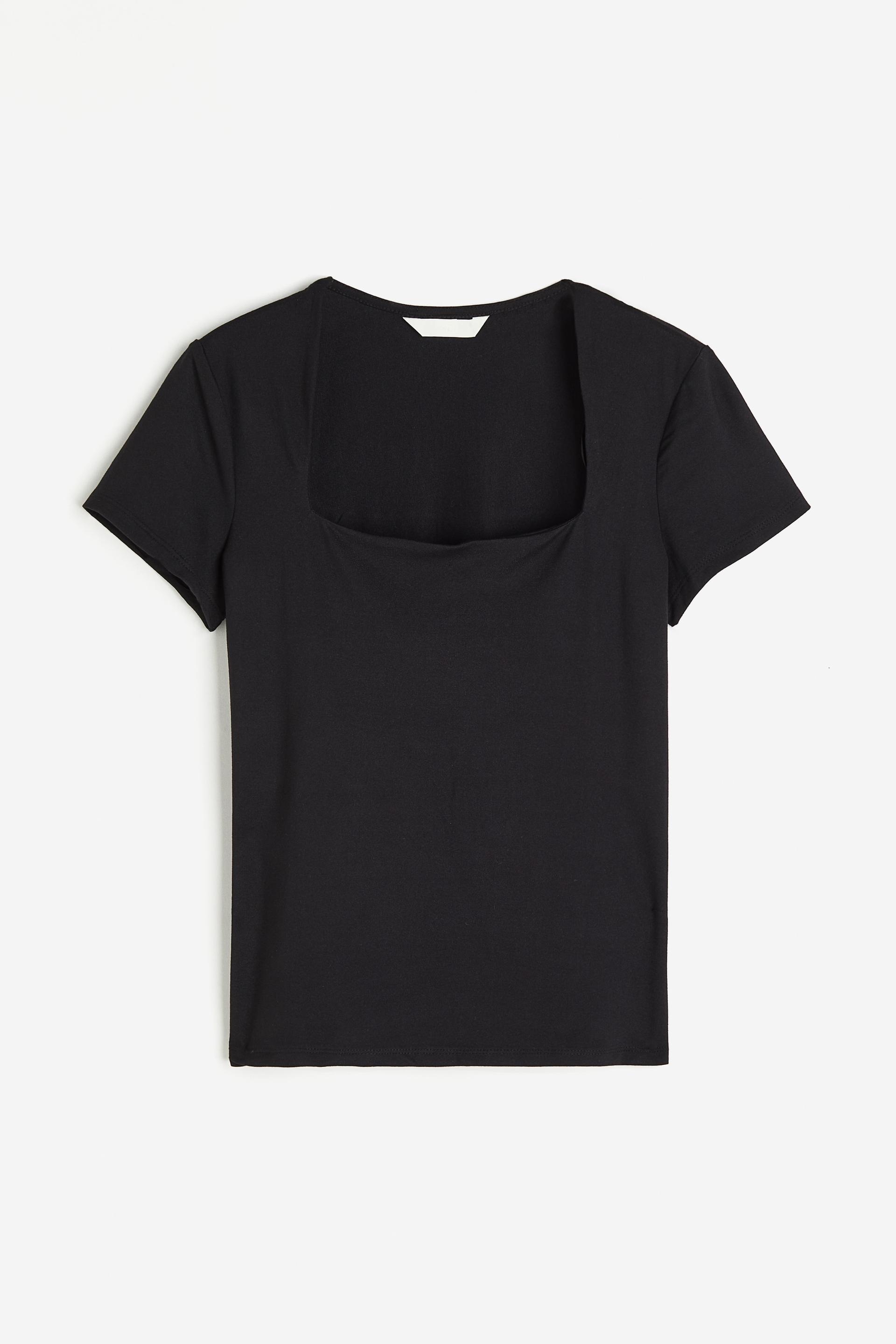 square-neck top