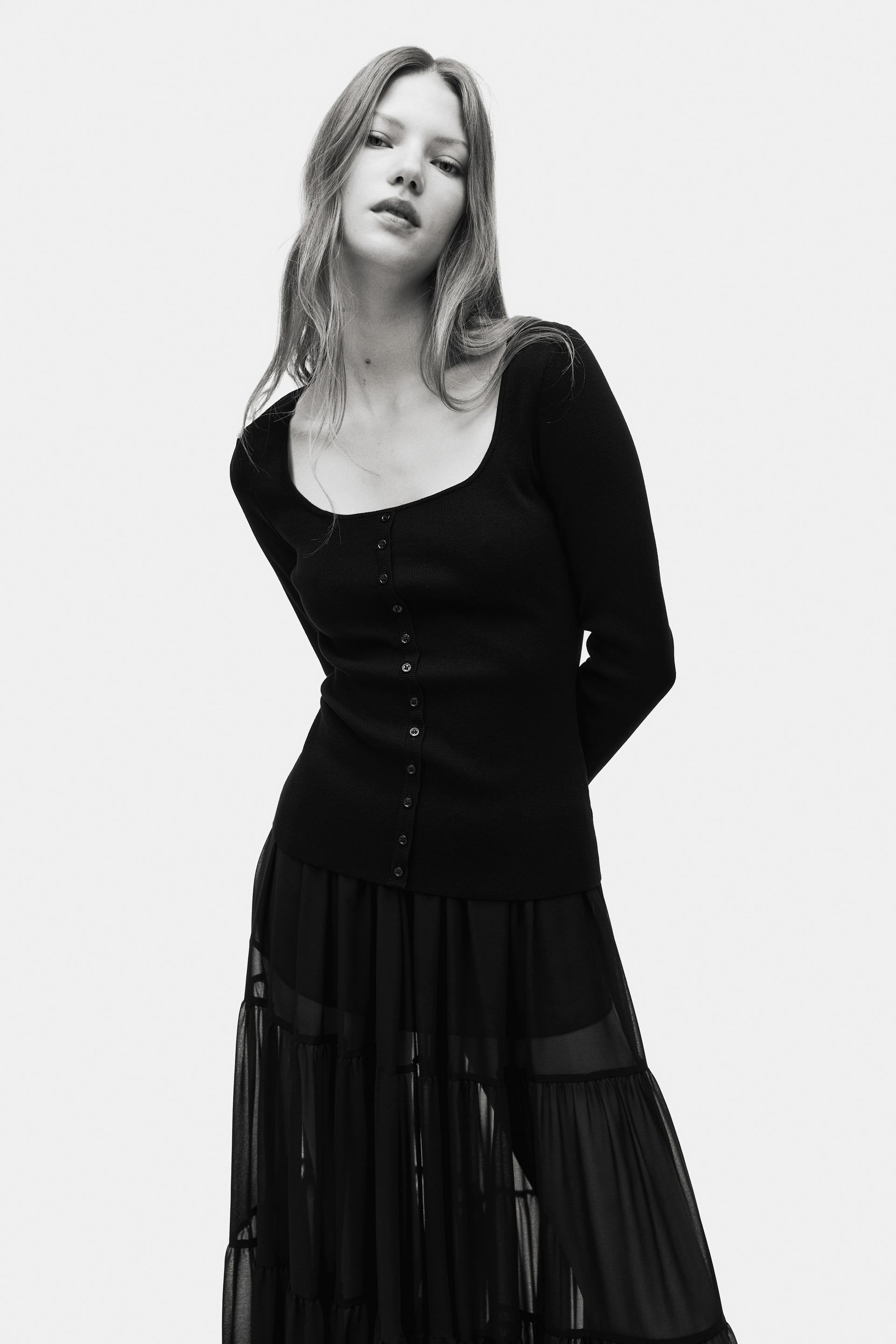 square-neck top