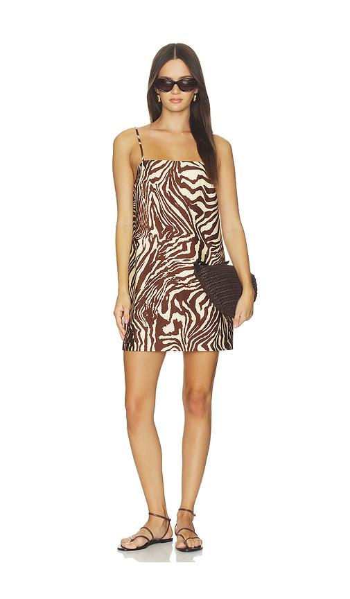srg amanda mini dress in brown. - size l (also in xxs, xs, s, m, xl)