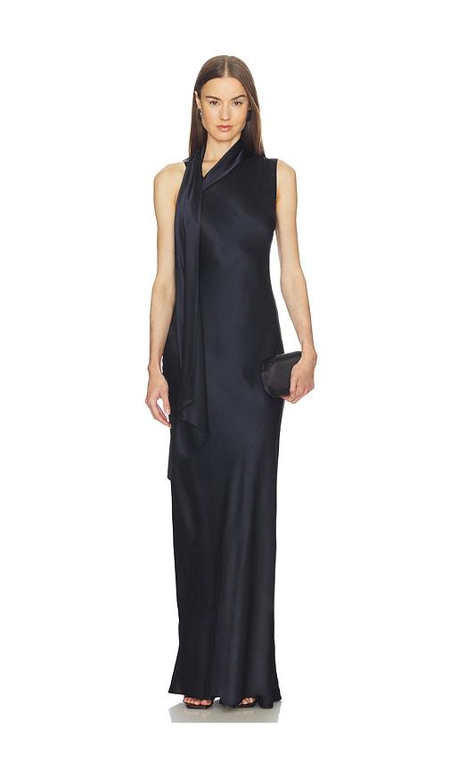 srg arden silk dress in navy. - size l (also in xxs, xs, s, m)