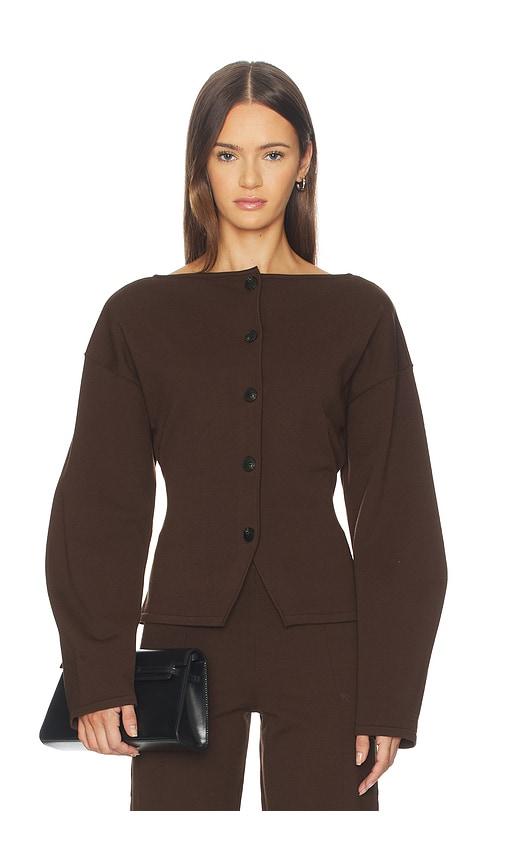 srg carinnthia cardigan in chocolate. - size l (also in s, m)