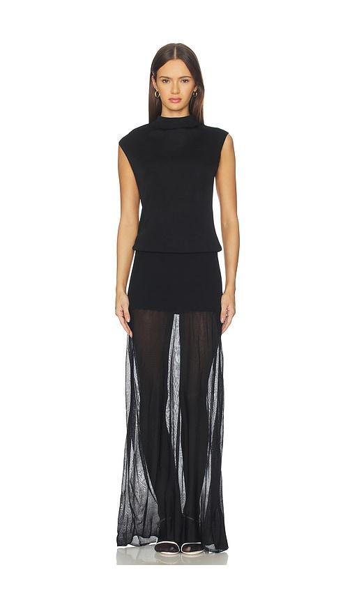 srg charmain blouson dress in black. - size l (also in xs, s, m)