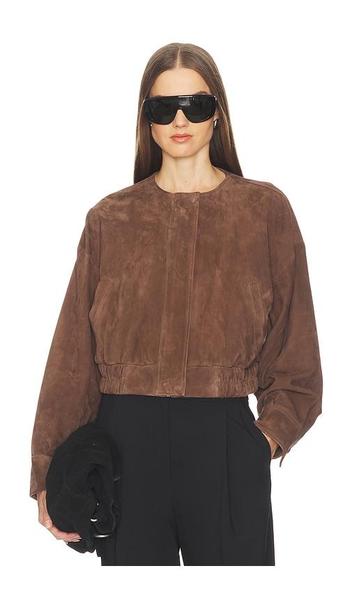 srg danica suede jacket in brown. - size l (also in s)