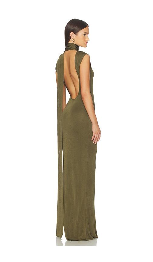 srg dianne scarf wrap gown in green. - size l (also in s, m, xl)