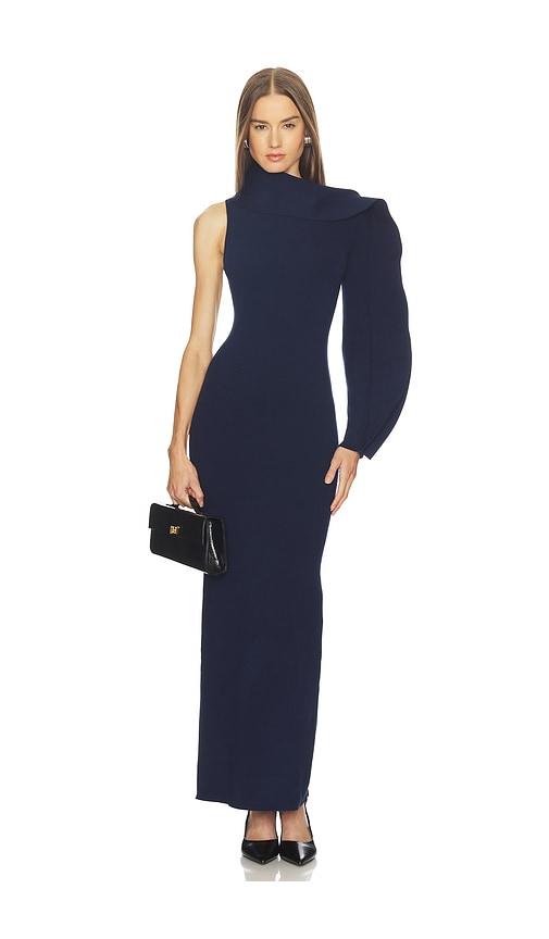 srg himani compact knit dress in navy. - size s (also in xxs, xs)