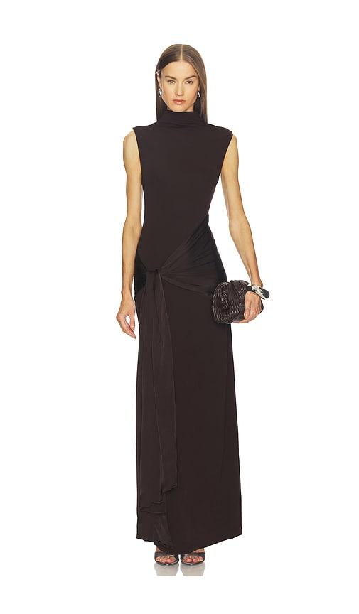 srg jia dress in chocolate. - size m (also in xs, s)