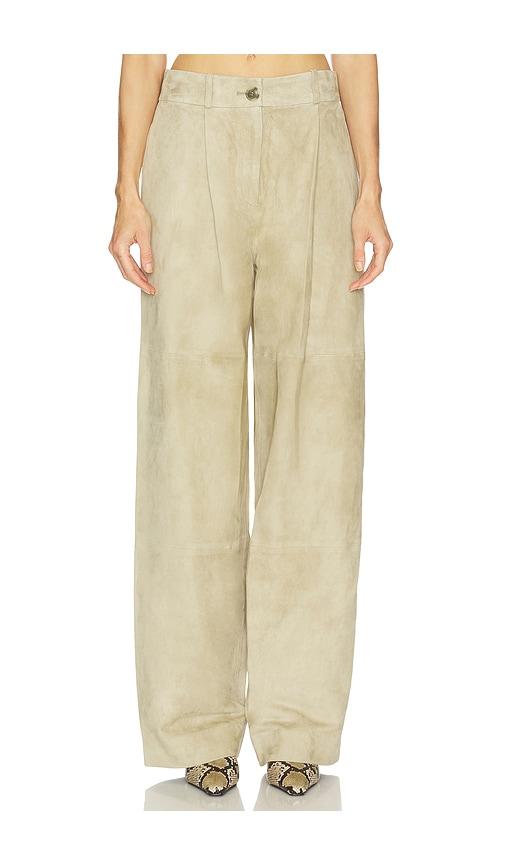 srg kiwi suede trouser in sage. - size xs (also in xxs)