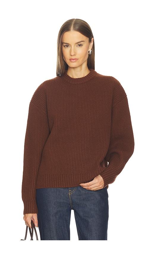 srg madisyn classic knit crewneck in brown. - size m (also in s, xs)