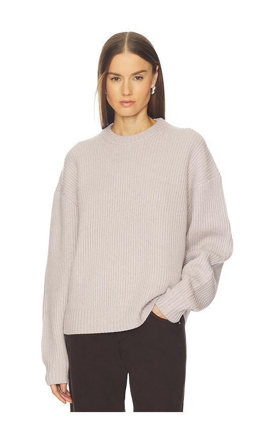 srg madisyn classic knit crewneck in grey. - size m (also in s, xl, xs)