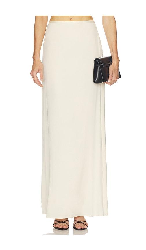 srg margo silk skirt in cream. - size m (also in s, xxs)