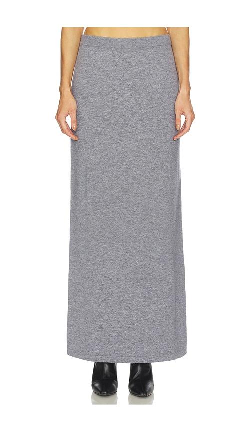 srg mattie knit maxi skirt in grey. - size l (also in s, xl, xs, xxs)