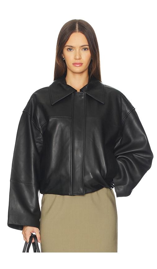 srg millie leather jacket in black. - size l (also in xs, s, m, xl)