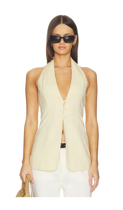 srg monika top in yellow. - size l (also in xxs, xs, s, m, xl)