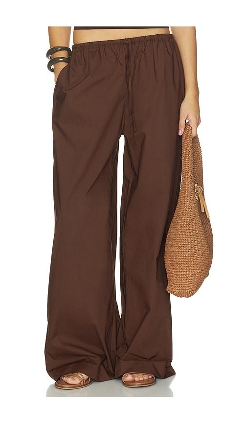 srg paloma pants in chocolate. - size l (also in xxs, xs, s, m, xl)