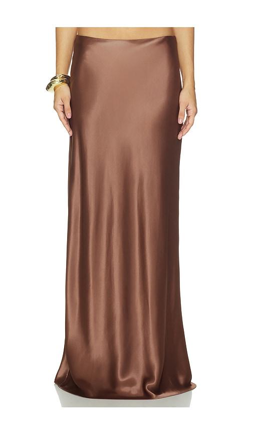 srg quinn maxi skirt in brown. - size l (also in xs, xxs, s, m, xl)