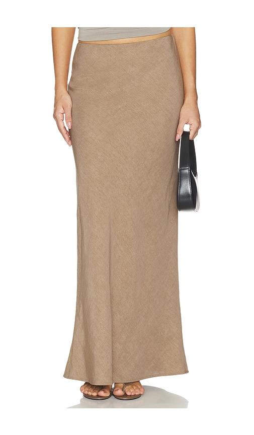 srg rosie skirt in taupe. - size l (also in xxs, xs, s, m, xl)