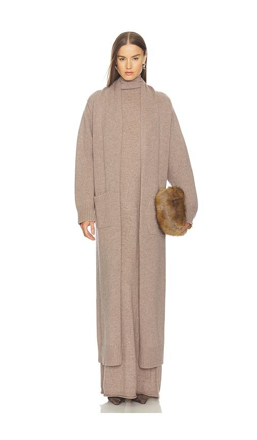 srg sen knit duster in beige. - size l (also in m, s)