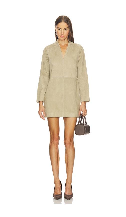 srg tanya suede dress in brown. - size l (also in xs, s)
