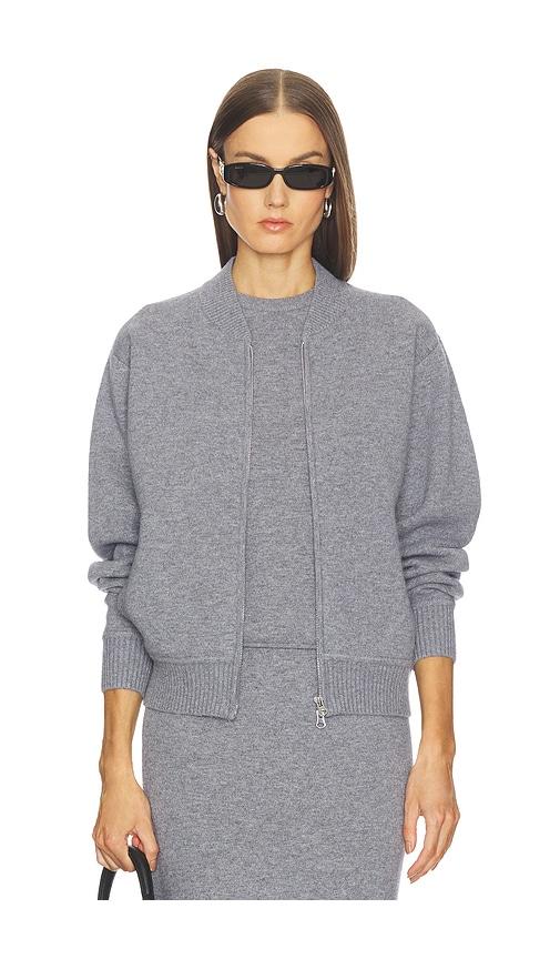 srg velma knit bomber jacket in grey. - size l (also in m, s, xs)