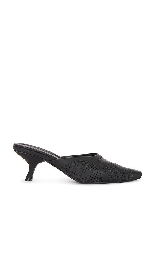 st. agni perforated heel in black. - size 37 (also in 41)